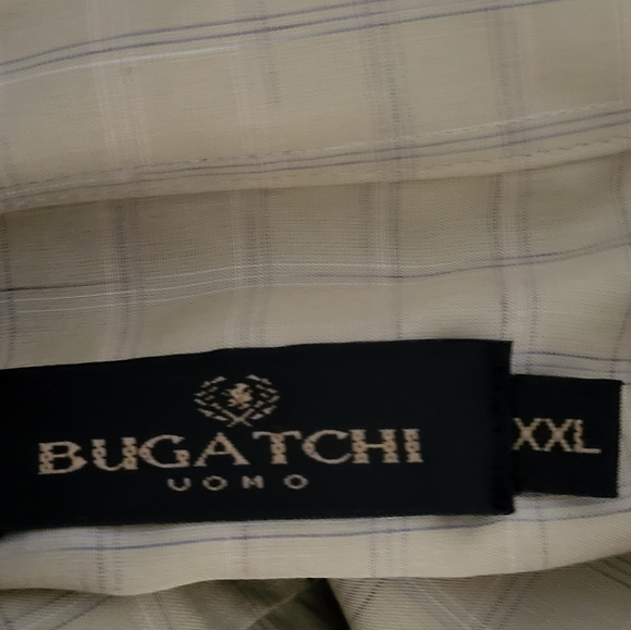 Bugatchi Uomo XXLarge Pale Green Cotton-blend Short Sleeve Shirt - Picture 6 of 7